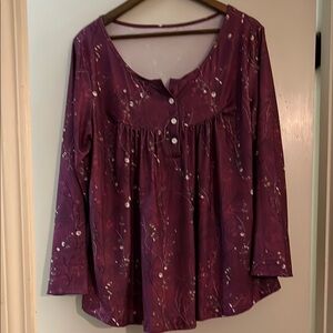 Floral Purple Women's Top